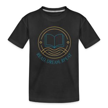 Lesen. Träumen. Wiederholen. - Kinder Premium Bio T-Shirt - Schwarz - Vorne