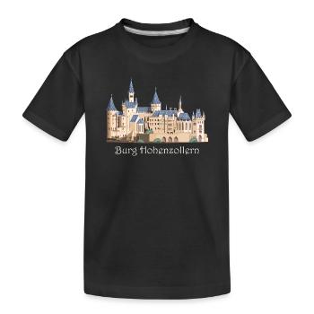 Illustration du château de Hohenzollern, dessin à la main - T-shirt bio Premium Enfant - noir - Devant
