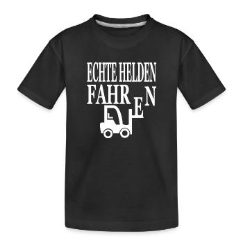Chariot élévateur - T-shirt bio Premium Enfant - noir - Devant