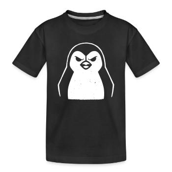 penguin stencil grunge minimalist-vector Linux - T-shirt bio Premium Enfant - noir - Devant