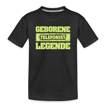Beruf Telefonist - Kinder Premium Bio T-Shirt - Schwarz - Vorne