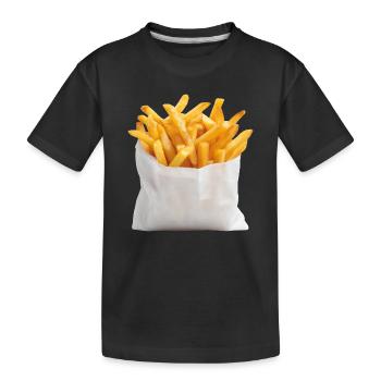 Frites Sac de restauration rapide - T-shirt bio Premium Enfant - noir - Devant