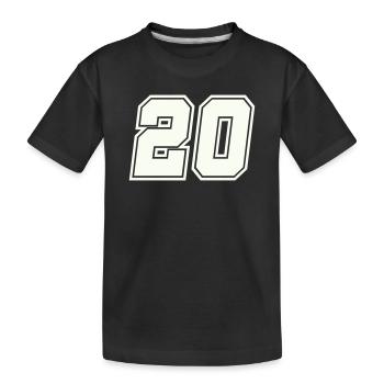 20 Zahl - Kinder Premium Bio T-Shirt - Schwarz - Vorne