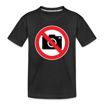 Photographie interdite, panneaux d’interdiction - T-shirt bio Premium Enfant - noir - Devant
