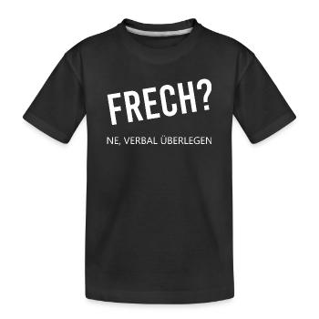 Espiègle et verbalement supérieur - T-shirt bio Premium Enfant - noir - Devant