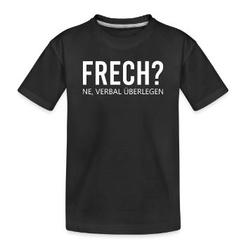 Espiègle et verbalement supérieur - T-shirt bio Premium Enfant - noir - Devant