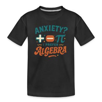 Algebra statt Angst - Kinder Premium Bio T-Shirt - Schwarz - Vorne