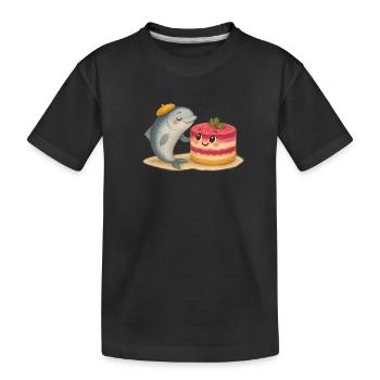 Hering trifft auf Schuba - Kinder Premium Bio T-Shirt - Schwarz - Vorne