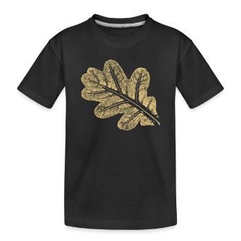 Feuilles - Chêne / Botanique & Nature - T-shirt bio Premium Enfant - noir - Devant
