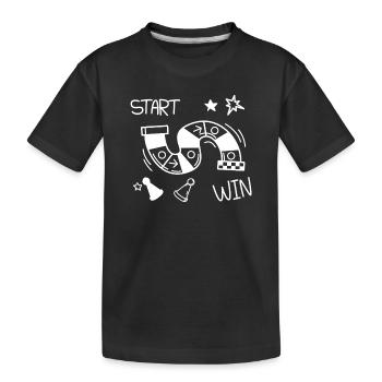 Jeu de société Start Win Arcade - T-shirt bio Premium Enfant - noir - Devant