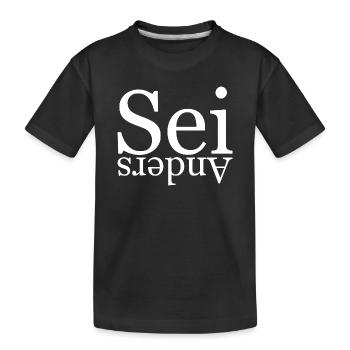 Être différent - T-shirt bio Premium Enfant - noir - Devant