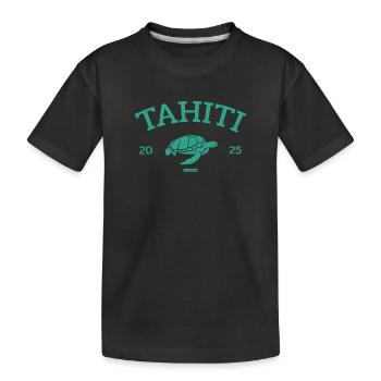 Tahiti - Turtle - French Polynesia - Schildkröte - Kinder Premium Bio T-Shirt - Schwarz - Vorne
