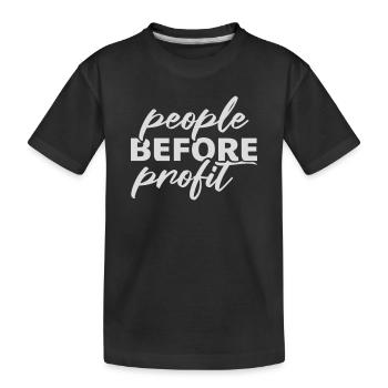 Logo de l’activisme People Before Profit Justice - T-shirt bio Premium Enfant - noir - Devant