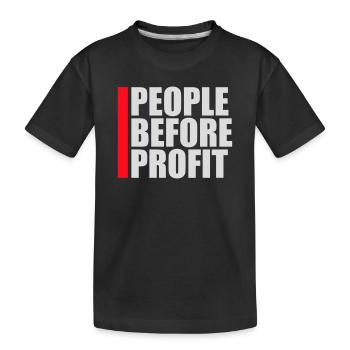 Logo de l’activisme People Before Profit Justice - T-shirt bio Premium Enfant - noir - Devant