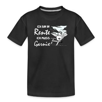 Drôle de design allemand à la retraite - T-shirt bio Premium Enfant - noir - Devant