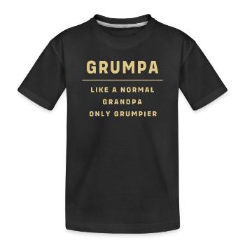 Opa Großvater Enkel Enkelkind Opi - Kinder Premium Bio T-Shirt - Schwarz - Vorne