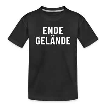 Ende Gelände - Kinder Premium Bio T-Shirt - Schwarz - Vorne