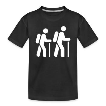 Hiker, Pilgrim, Tourist, Pilgrimage Route - Kids' Premium Organic T-Shirt - black - Front