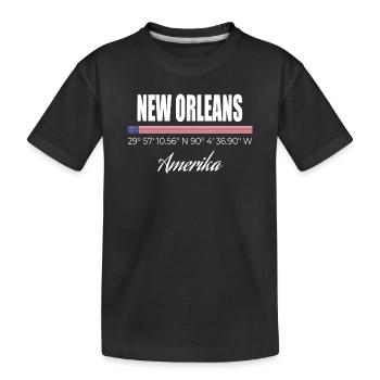 Nouvelle-Orléans - T-shirt bio Premium Enfant - noir - Devant