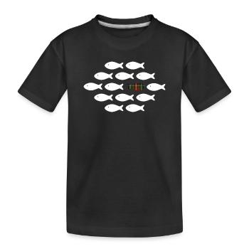 Poisson plaid unique - T-shirt bio Premium Enfant - noir - Devant