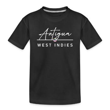 Antigua and Barbuda - West Indies - Caribbean - Kids' Premium Organic T-Shirt - black - Front