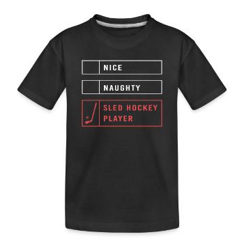 Hockey sur glace Para Handicap - T-shirt bio Premium Enfant - noir - Devant
