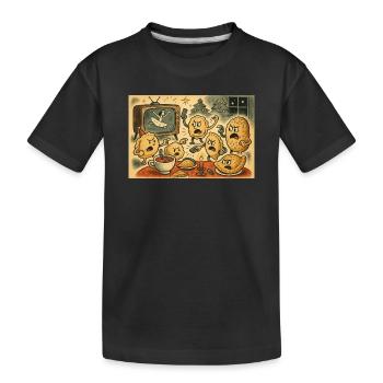 Rebellion am Fernsehabend - Kinder Premium Bio T-Shirt - Schwarz - Vorne