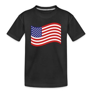 Flagge der Vereinigten Staaten - Kinder Premium Bio T-Shirt - Schwarz - Vorne