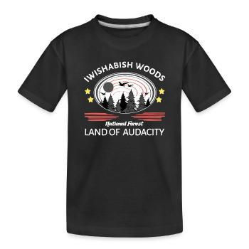 Iwishabish woods - Kids' Premium Organic T-Shirt - black - Front