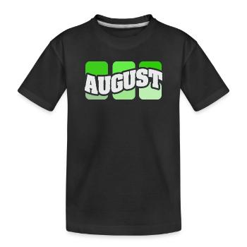 Name August - Kinder Premium Bio T-Shirt - Schwarz - Vorne