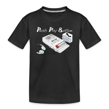 Vintage Music Theme - Kids' Premium Organic T-Shirt - black - Front