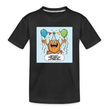 Party Monster mit Einäugigem Jubel - Kinder Premium Bio T-Shirt - Schwarz - Vorne