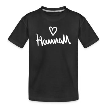 Hannah Nom avec H Nom de fille Naissance Baby Shower - T-shirt bio Premium Enfant - noir - Devant