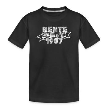 1987 - Kinder Premium Bio T-Shirt - Schwarz - Vorne