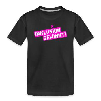 Inclusion wins - Kids' Premium Organic T-Shirt - black - Front