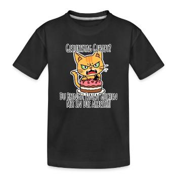 Anniversaire? TU APPORTES UN GÂTEAU ! - T-shirt bio Premium Enfant - noir - Devant