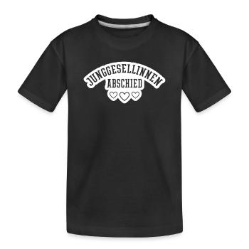 Filles au cœur de la fête de jeune fille - T-shirt bio Premium Enfant - noir - Devant