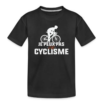 Ich kann nicht, ich habe Radfahren. - Kinder Premium Bio T-Shirt - Schwarz - Vorne