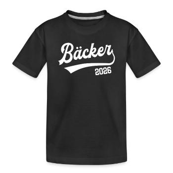 Bäcker 2026 Ausbildung Beruf Bäckerei Azubi - Kinder Premium Bio T-Shirt - Schwarz - Vorne