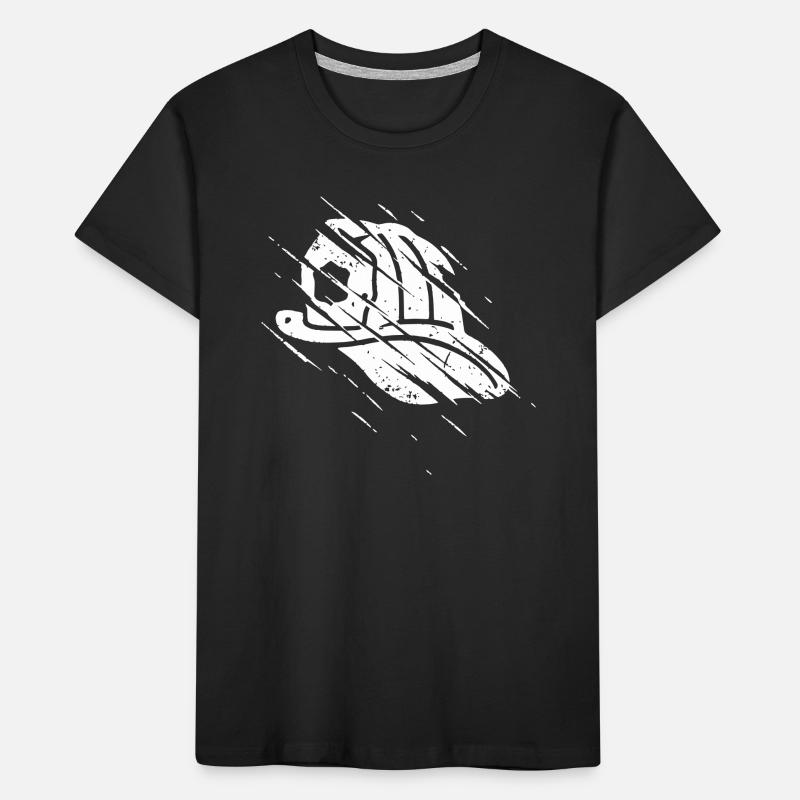 Firefighter Helmet Scratch Action Vector Kids' Premium Organic T-Shirt