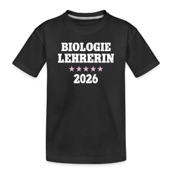 Professeur de biologie 2026 Profession Professeur de biologie - T-shirt bio Premium Enfant - noir - Devant