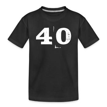 Grunge Forty Number Texture 40 - Kids' Premium Organic T-Shirt - black - Front