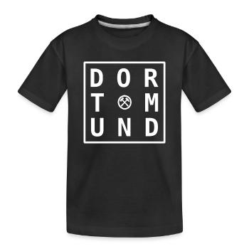 Dortmund City Design – Gift & Souvenir - Kids' Premium Organic T-Shirt - black - Front