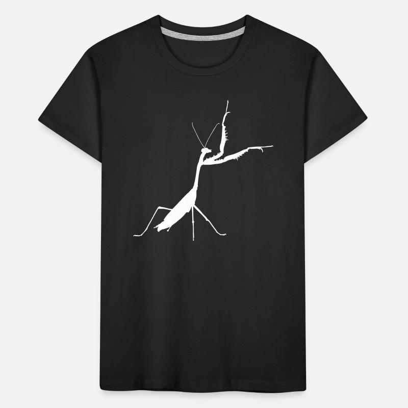 Gottesanbeterin weiss Kinder Premium Bio T-Shirt