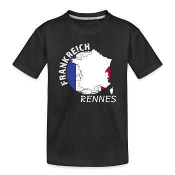 Rennes - Kinder Premium Bio T-Shirt - Schwarz - Vorne