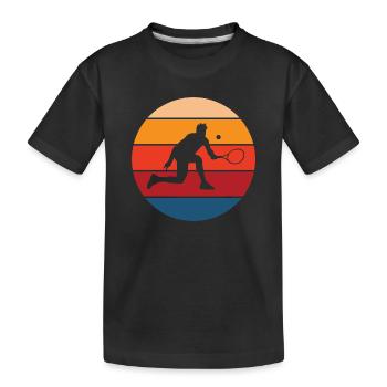 Tennis - Kinder Premium Bio T-Shirt - Schwarz - Vorne