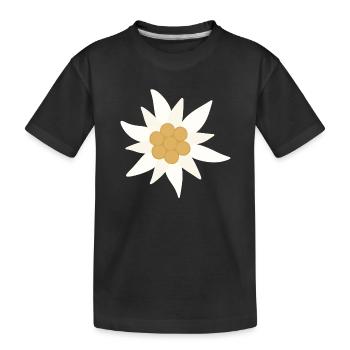 Fleur d’Edelweiss - T-shirt bio Premium Enfant - noir - Devant