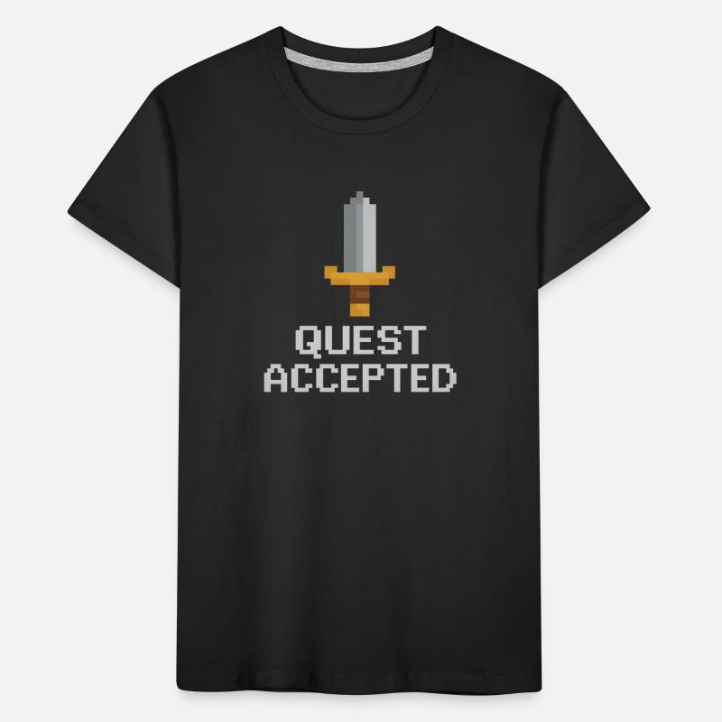 Sword Pixel Accepté par la quête T-shirt bio Premium Enfant