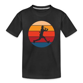 Tennis - Kinder Premium Bio T-Shirt - Schwarz - Vorne