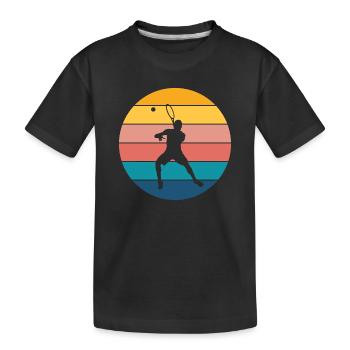 Tennis - Kinder Premium Bio T-Shirt - Schwarz - Vorne